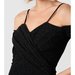 Rochie neagra de seara crapata pe picior (Medeea)